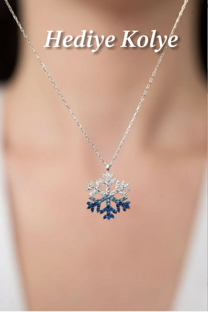 3D Işıklı Galaksi Cam Küre Gece Lambası & Kristal Kar Tanesi Kolye Hediye Seti